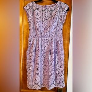 Nanette Lepore Lace Pleated Mini Dress, Lilac